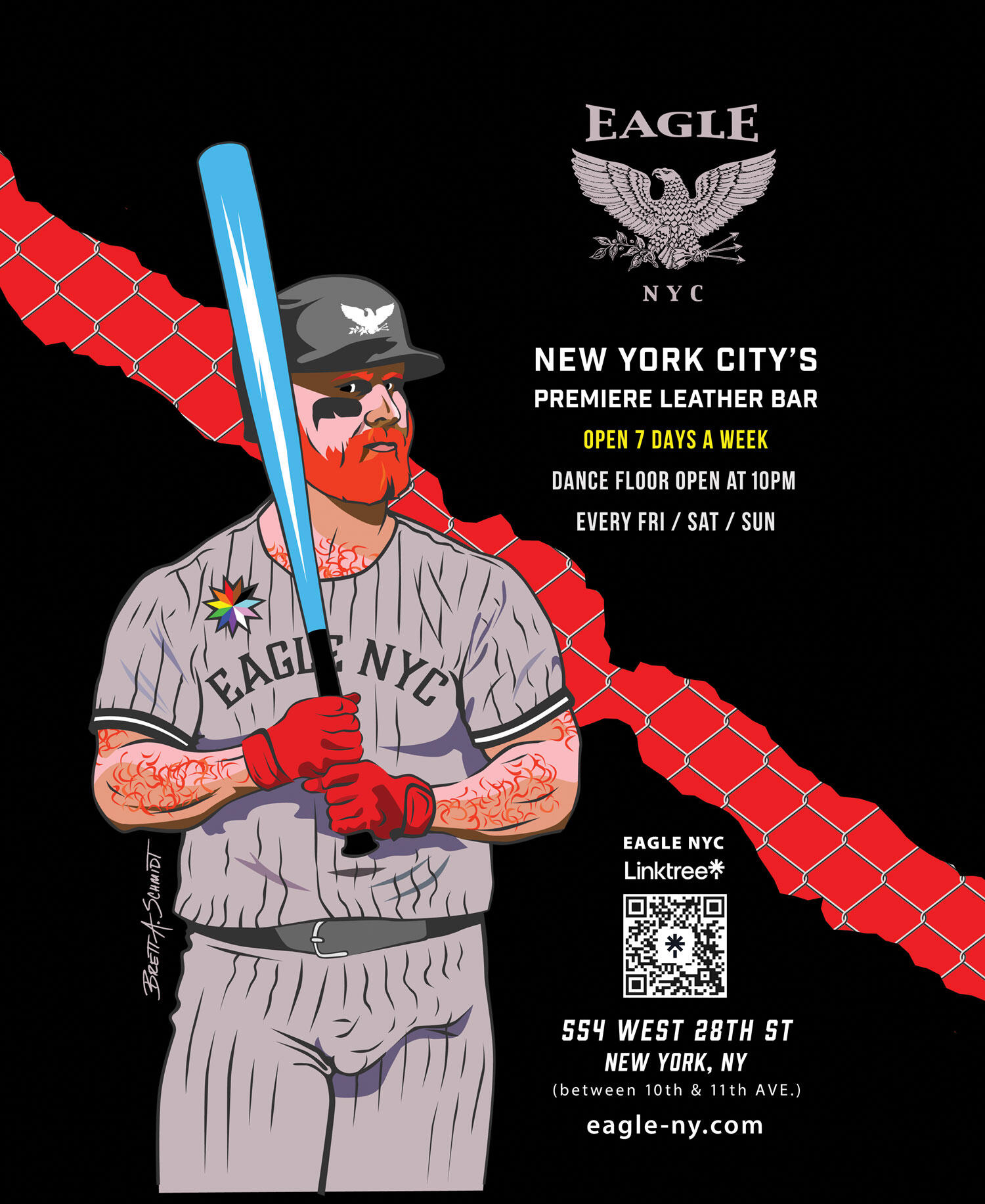 Softball Red Beard Illustrated &amp; Designed for Eagle NYC Brett A. Schmidt 2024